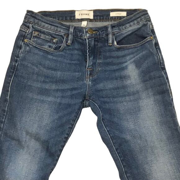 Frame - Le Garcon Mid-Rise Boyfriend Jean in Medium Blue Riley-size 24 - Picture 8 of 14